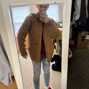 Wrangler workwear Men's Brown Hooded Jacket size small